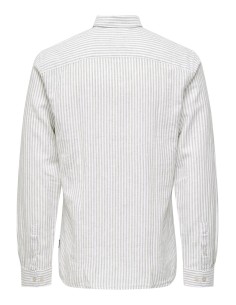 ONSCAIDEN LIFE LS STRIPE LINEN NOOS Chinchilla 2