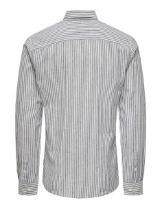 ONSCAIDEN LIFE LS STRIPE LINEN NOOS Dark Navy 2
