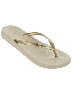 CHANCLAS IPANEMA ANATOMICA TAN FEM Beige and Gold/Beige y Oro