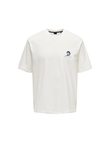 CAMISETA ONSMILO Bright White-SORRENTO/Blanco