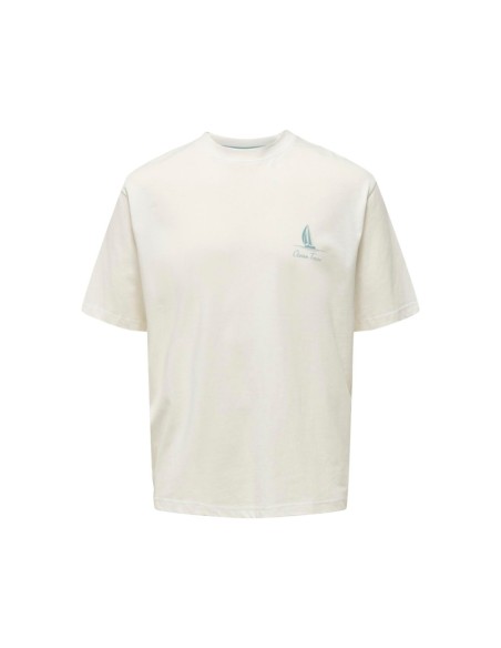 CAMISETA ONSMILO Bright White-PORTOFINO/Blanco