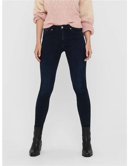 VAQUEROS SKINNY onlPAOLA de ONLY Blue Black/Negro Azulón