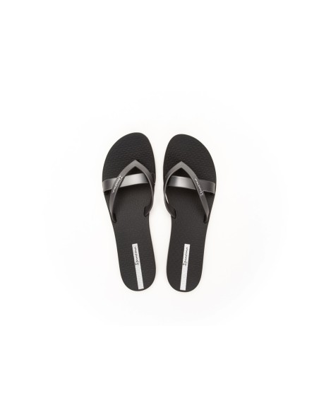 CHANCLA PLANA IPANEMA KIREI Black-Silver/Negro-Plata