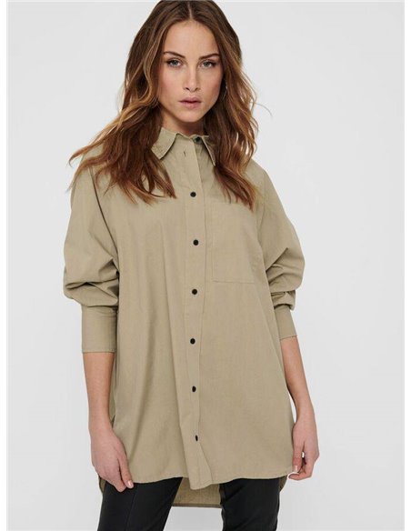 CAMISA LARGA onlSELMA de ONLY Silver Mink/Beige