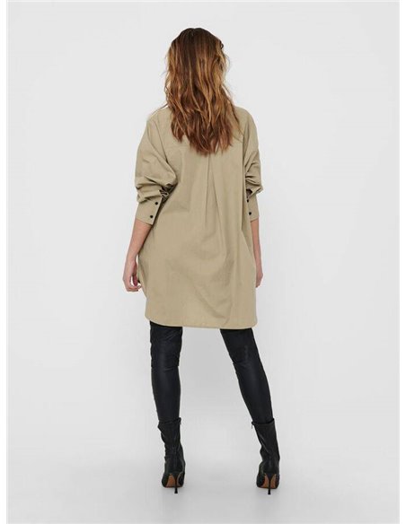 CAMISA LARGA onlSELMA de ONLY Silver Mink/Beige