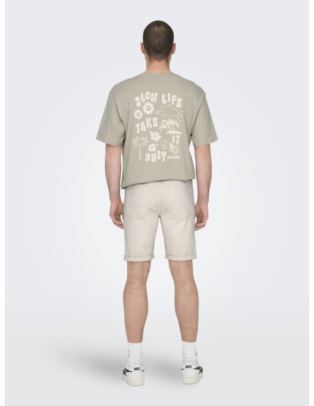 BERMUDAS DENIM ONSPLY Ecru/Beige