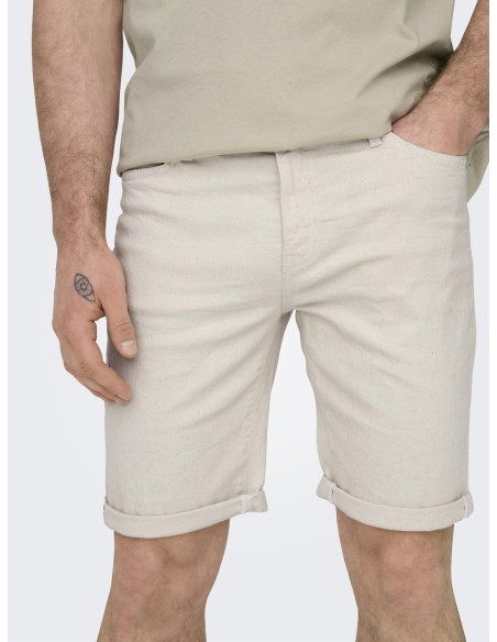 BERMUDAS DENIM ONSPLY Ecru/Beige