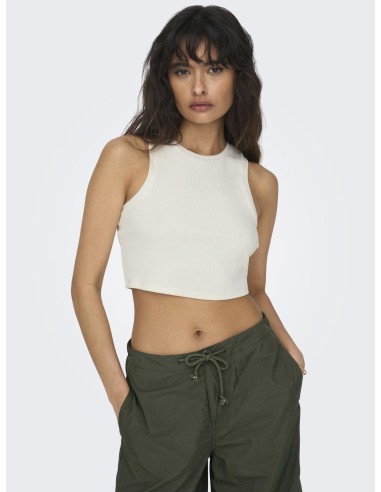 TOP CROP onlVILMA Cloud Dancer/Blanco