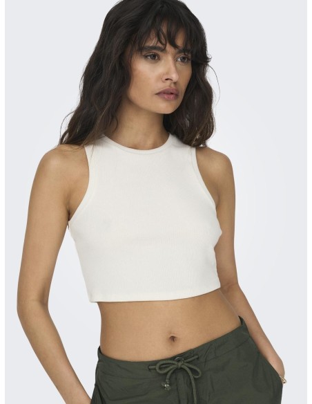 TOP CROP onlVILMA Cloud Dancer/Blanco