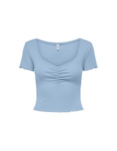 TOP DETALLE FRUNCE onlMIRSA Cashmere Blue/Celeste