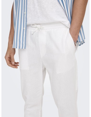 ONSLINUS CROP 0007 COT LIN PNT NOOS White/Blanco