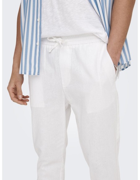 ONSLINUS CROP 0007 COT LIN PNT NOOS White/Blanco