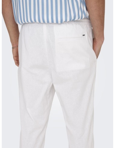 ONSLINUS CROP 0007 COT LIN PNT NOOS White/Blanco