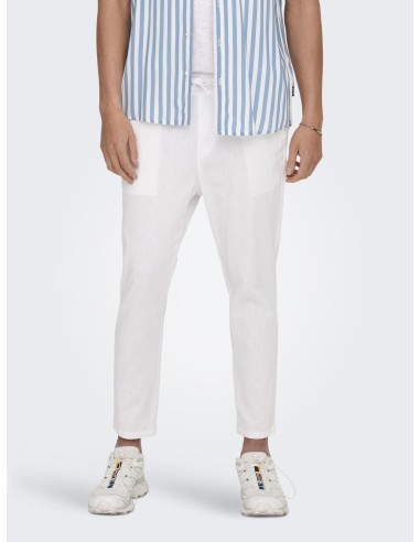 ONSLINUS CROP 0007 COT LIN PNT NOOS White/Blanco