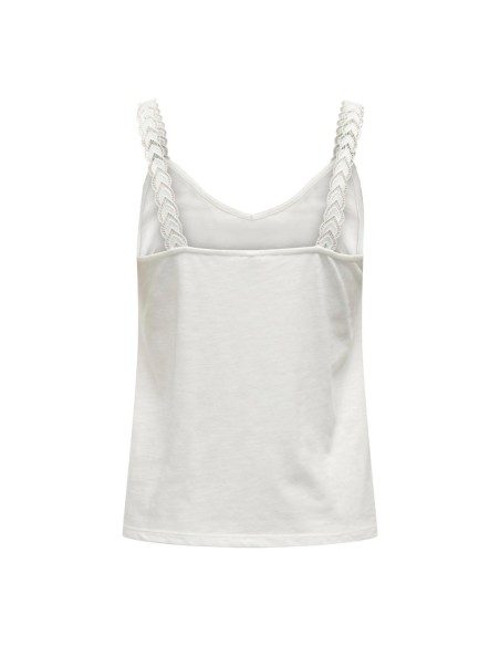 TOP LENCERO onlTILDE Cloud Dancer/Blanco