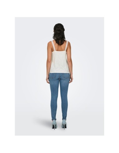 TOP LENCERO onlTILDE Cloud Dancer/Blanco