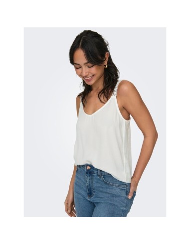 TOP LENCERO onlTILDE Cloud Dancer/Blanco