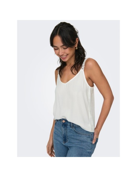TOP LENCERO onlTILDE Cloud Dancer/Blanco
