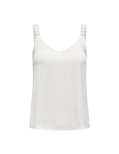 TOP LENCERO onlTILDE Cloud Dancer/Blanco