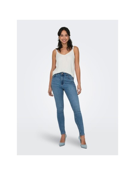 TOP LENCERO onlTILDE Cloud Dancer/Blanco