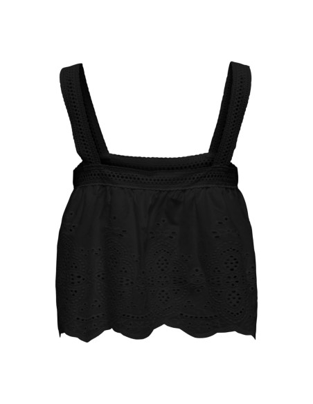 BLUSA CON DETALLES CALADOS onlMAGGI Black/Negro