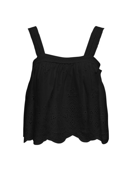 BLUSA CON DETALLES CALADOS onlMAGGI Black/Negro