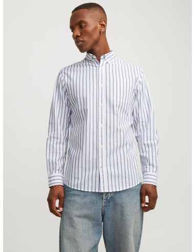 CAMISA DE MANGA LARGA JJEOXFORD Ensign Blue/Azul