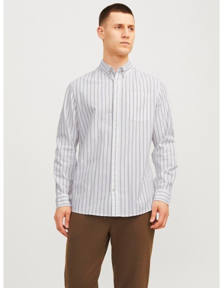 CAMISA DE MANGA LARGA JJEOXFORD Crockery/Beige