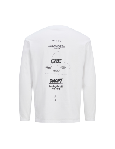 CAMISETA JCORESET TEE LS CREW NECK GC WHITE/BLANCA