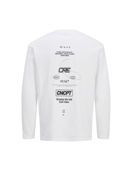 CAMISETA JCORESET TEE LS CREW NECK GC WHITE/BLANCA