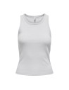 TOP ONLIDOL LIFE S/L GLITTER TOP JRS Bright White Silver glitter