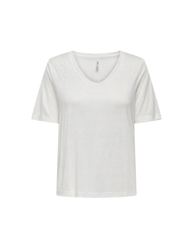 copia de TOP ONLELISE S/S V-NECK TOP JRS NOOS White