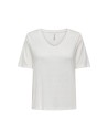 copia de TOP ONLELISE S/S V-NECK TOP JRS NOOS White