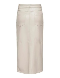 Falda ONLRIMA FAUX LEATHER LONG SKIRT OTW Pumice Stone 2