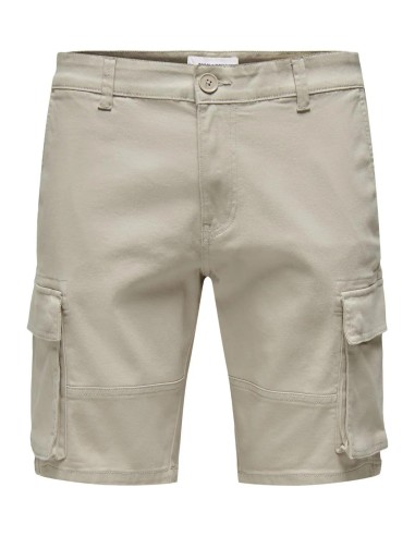 BERMUDAS ONSCAM CARGO Silver Lining/Beige