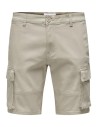 BERMUDAS ONSCAM CARGO Silver Lining/Beige