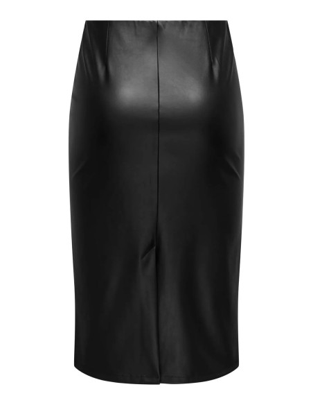 FALDA JDYSOYA MIDI PU SKIRT JRS ATK BLACK/NEGRA
