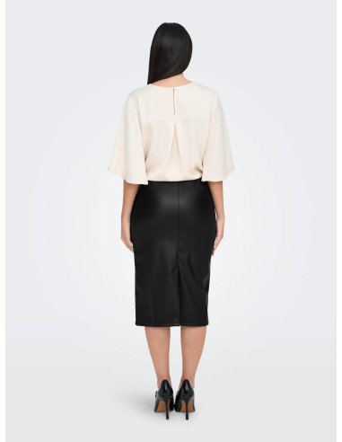 FALDA JDYSOYA MIDI PU SKIRT JRS ATK BLACK/NEGRA