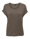 CAMISETA HOLGADA ONLMOSTER S/S O-NECK TOP NOOS JRS Caribou/Marrón