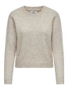 JERSEY JDYSILJA L/S O-NECK PULLOVER KNT Oatmeal MELANGE/BEIGE