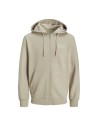 SUDADERA JJECORP LOGO SWEAT ZIP HOOD Moonbeam Small Print/Moonbeam