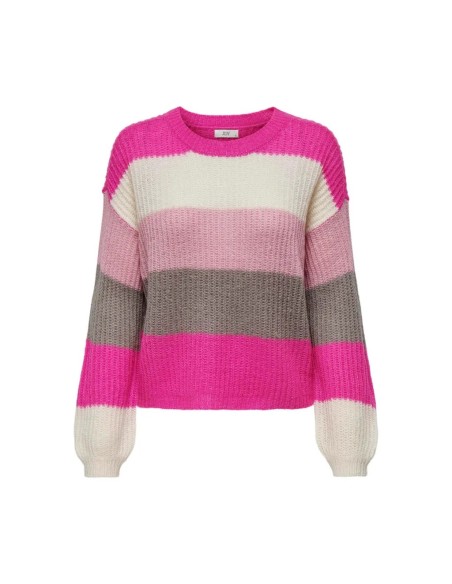 JERSEY DE PUNTO JDYBADUT L/S PULLOVER KNT Fuchsia Fedora DECEMBER SKY & BEGONIA PINK & WHITECAP GRAY