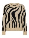 JERSEY DE PUNTO ONLHAZEL LS O-NECK JQ KNT Humus Black/Camel negro