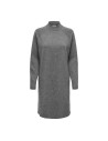 VESTIDO DE PUNTO JDYRUE LIFE L/S HIGH NECK DRESS KNT NOOS Dark Grey Melange