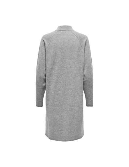 VESTIDO DE PUNTO JDYRUE LIFE L/S HIGH NECK DRESS KNT NOOS Light Grey Melange