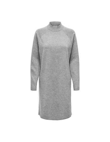 VESTIDO DE PUNTO JDYRUE LIFE L/S HIGH NECK DRESS KNT NOOS Light Grey Melange