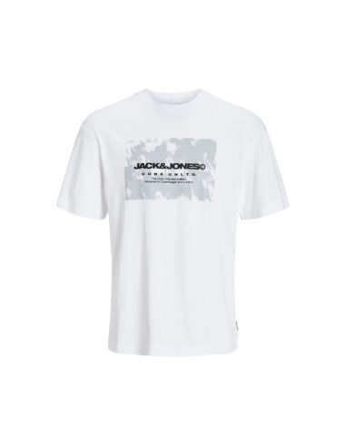 CAMISETA JCOAERO FRONT PRINT TEE SS CREW NECK White