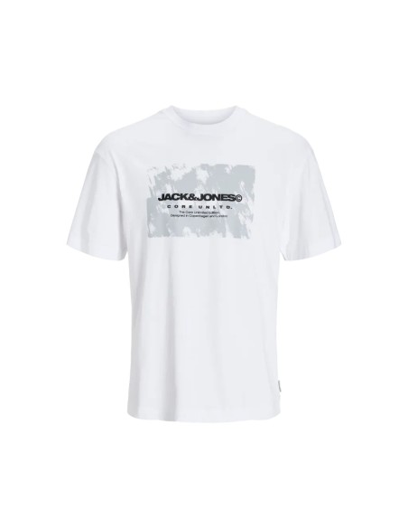 CAMISETA JCOAERO FRONT PRINT TEE SS CREW NECK White