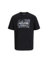 CAMISETA JCOAERO FRONT PRINT TEE SS CREW NECK Black