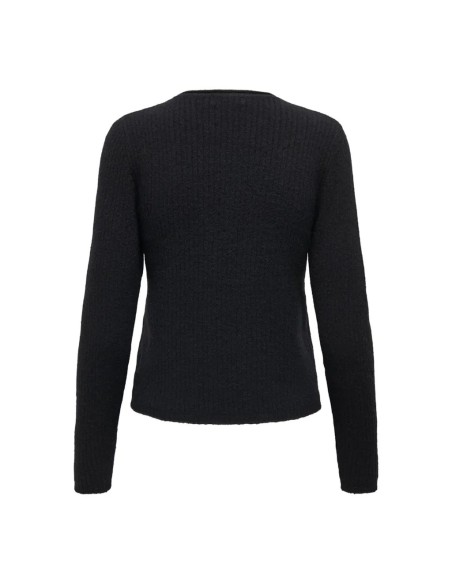 JERSEY JDYANNIE LIFE L/S O-NECK RIB PULLOVE KNT Black